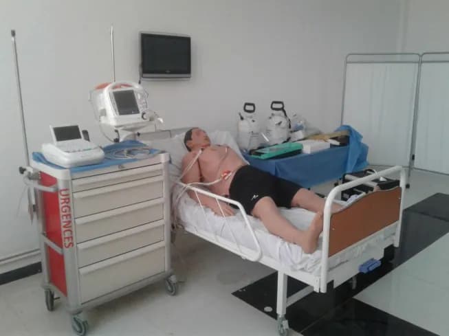 High-fidelity simulation room set up as an intensive care unit